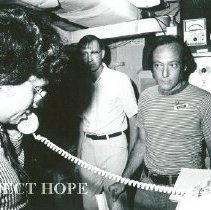 Augusto Meyer during medical transmission via COMSAT.